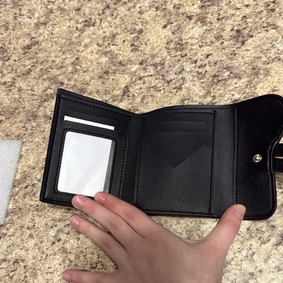 Brand New Designer-Inspired Monogram Wallet w/ Gold “D” Accent – Never Used! - Picture 2 of 10